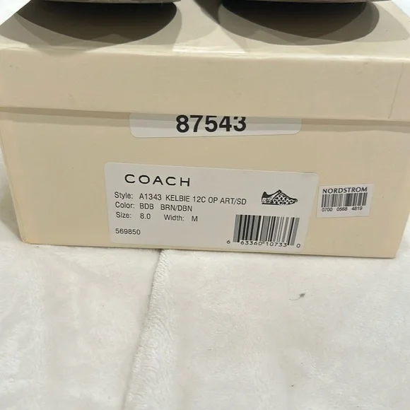 Coach Kelbie sneakers size 8 brown lace up Amazing Valentines Gift 🩷 Brand New - Picture 5 of 5